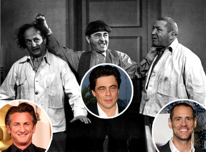 Three Stooges, Sean Penn, Benicio Del Toro, Jim Carrey Three Stooges, Sean Penn, Benicio Del Toro, Jim Carrey